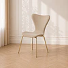 Pack 4 Silla Corazón Felpa Beige Gold Comedor Living Cafetería