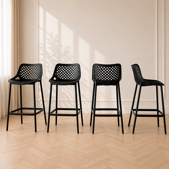 Pack Taburetes Bar Stool Berlin Apilables de polipropileno