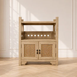 Mueble Auxiliar Siena Rattan Melamina Comedor Living Dormitorio tv