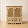 Gabinete Siena Rattan Melamina Comedor Living Dormitorio 74cm