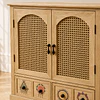 Gabinete Siena Rattan Melamina Comedor Living Dormitorio 74cm