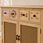 Gabinete Arrimo Siena Rattan 4 Cajones Melamina Comedor Living Dormitorio - Miniatura 3