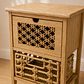 Velador Auxiliar Siena Rattan MDF con cesta para Dormitorio Living  - Miniatura 2