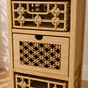 Velador Alto Siena Rattan 3 Niveles MDF Dormitorio Living oficina