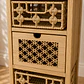 Velador Auxiliar Alto Siena Rattan 3 Niveles MDF Dormitorio Living oficina - Miniatura 3