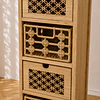 Organizador Siena Rattan 4 Niveles Melamina Dormitorio Living Baño