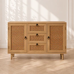 Aparador Buffet Siena Rattan Melamina Comedor Living Recepción
