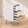 Velador Nórdico tres Cajones MDF Dormitorio Living