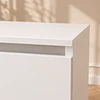 Velador Doble Cajón MDF Blanco Dormitorio Living