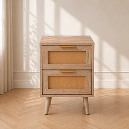 Velador Eames Mesh MDF Ratan Dormitorio Living
