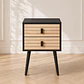 Velador Auxiliar Amber Black dos Cajones MDF Dormitorio Living - Miniatura 1