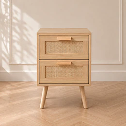 Velador Eames Mesh Ratán MDF Claro Dormitorio Living
