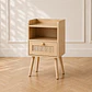Velador Auxiliar Mesh Rattan MDF un cajon Dormitorio  - Miniatura 3