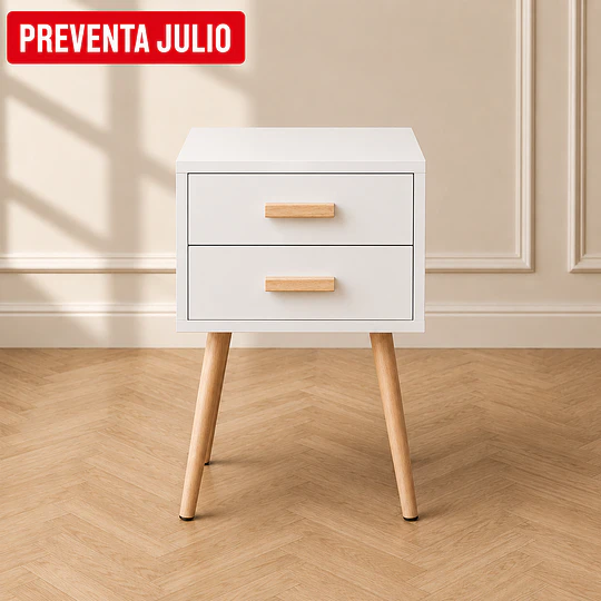 Velador Eames Blanco MDF Dormitorio Living