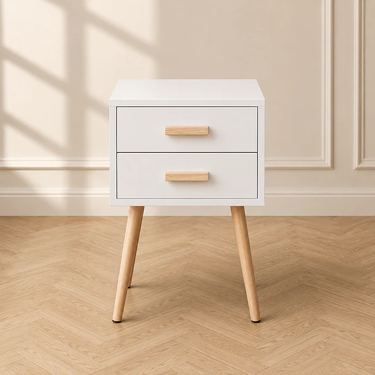 Velador Eames Blanco MDF Dormitorio Living