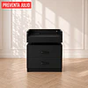Velador Auxiliar Pixel Negro MDF Dormitorio Living