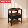 Velador Blackwood Industrial MDF Metal Dormitorio Living