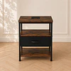Velador Blackwood Industrial MDF Metal Dormitorio Living