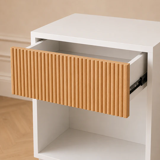 Set 2 Veladores Forli MDF Blanco Dormitorio Living