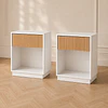 Set 2 Veladores Forli MDF Blanco Dormitorio Living