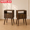 Set 2 Velador Auxiliar Teramo MDF Marrón Dormitorio Living