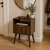 Set 2 Velador Auxiliar Teramo MDF Marrón Dormitorio Living