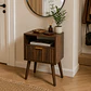 Set 2 Velador Auxiliar Teramo MDF Marrón Dormitorio Living - Miniatura 3