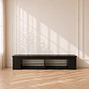 Rack TV LED Negro Moderno 135 cm Living Sala de Estar