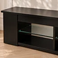 Rack TV LED Negro Moderno 135 cm Living Sala de Estar - Miniatura 3