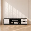 Rack Buffet Blanco Negro Living Comedor TV Decoración