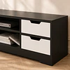 Rack Buffet Blanco Negro Living Comedor TV Decoración