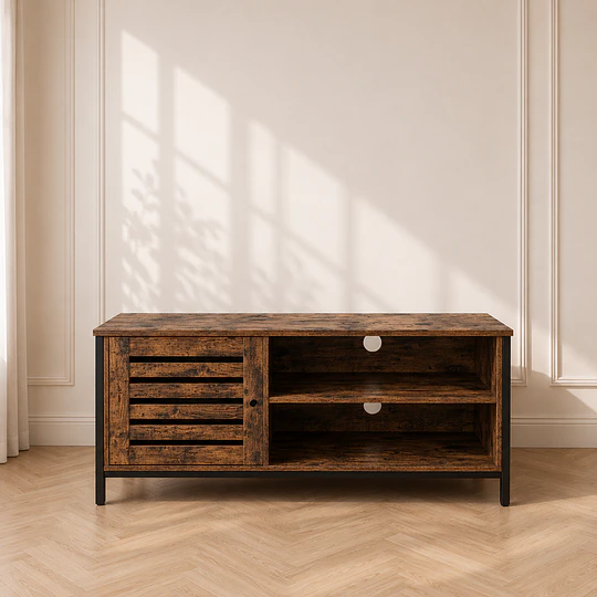 Rack TV Rustic Terra MDF Metal Living Dormitorio