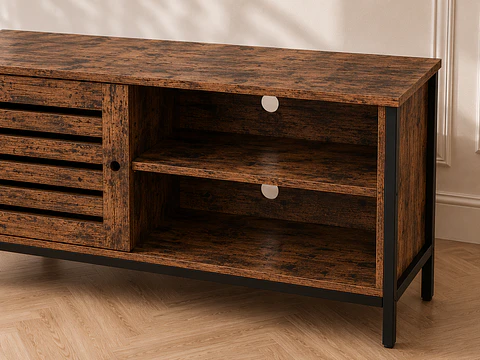 Rack TV Rustic Terra MDF Metal Living Dormitorio