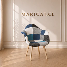 Silla Sitial Tulip Patchwork Polipropileno Multicolor