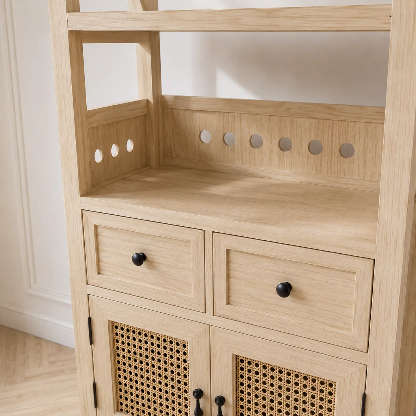 Organizador Gabinete Siena Rattan con Cajones 2