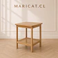 Mesa Ari Lateral o Velador MDF Rattan - dormitorio living lectura - Miniatura 1