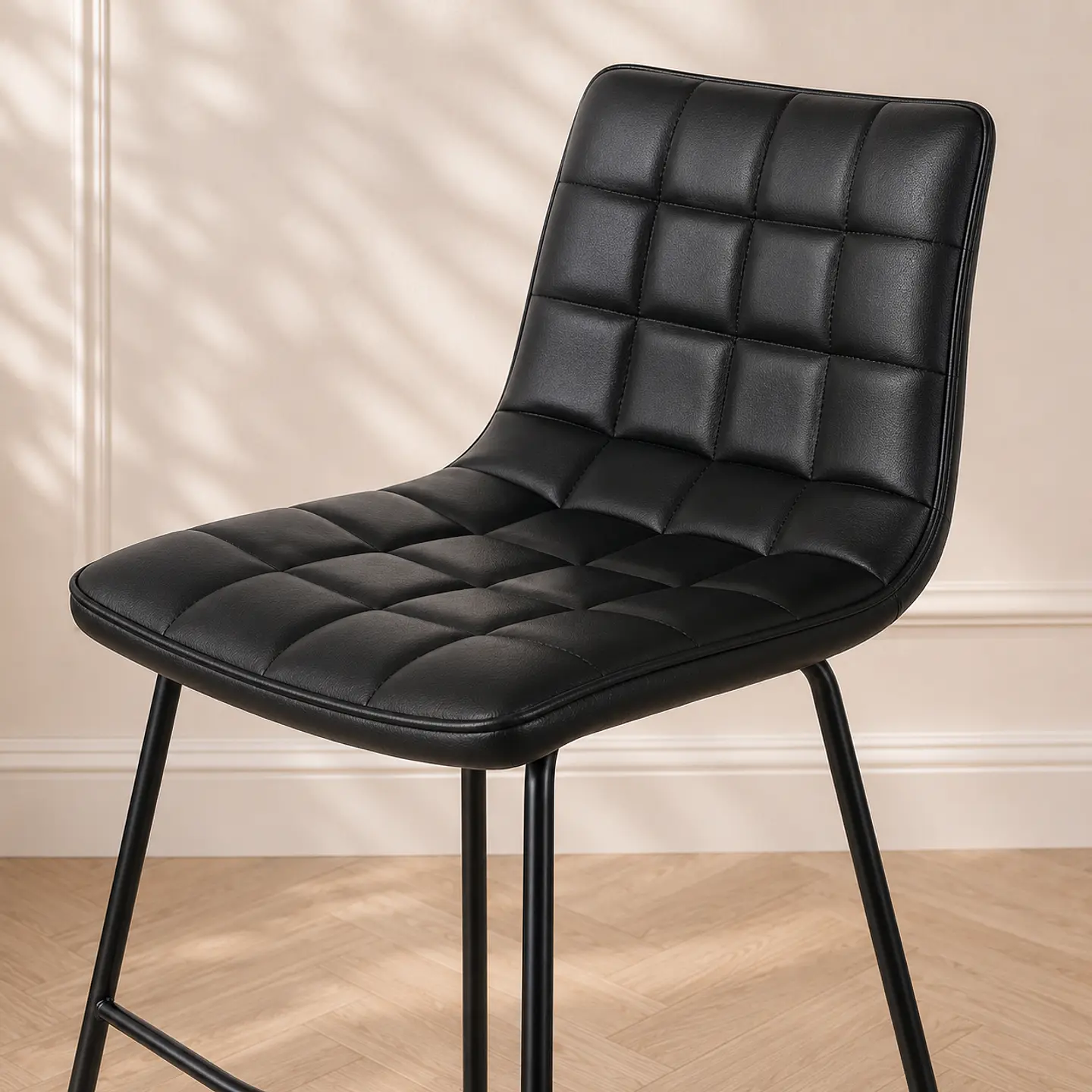 Taburete Bar Milano Eco Cuero Negro Black- Cocina restaurant 2