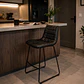 Taburete Bar Milano Eco Cuero Negro Black- Cocina restaurant - Miniatura 3