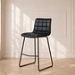 Taburete Bar Milano Eco Cuero Negro Black- Cocina restaurant - Miniatura 1