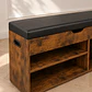 Banqueta Zapatero Gilard MDF Melamina Asiento Baúl -Recibidor Dormitorio multiuso - Miniatura 3