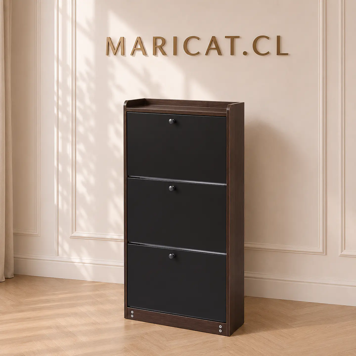 Zapatero Elegance 3 niveles MDF -Recibidor Dormitorio multiuso 1