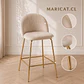 Taburete Bar Luxury Velvet Gold- Cocina restaurant - Miniatura 1