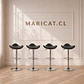 Pack 4 Taburete Bar Regulable Dandy Acolchado Negro- Cocina  - Miniatura 1