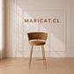 Pack 4 Taburete Bar Queen fijo velvet gold Cafe Terracota-Cocina terraza - Miniatura 3