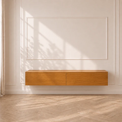 Rack Ola MDF Flotante wood 160cm- Tv living dormitorio