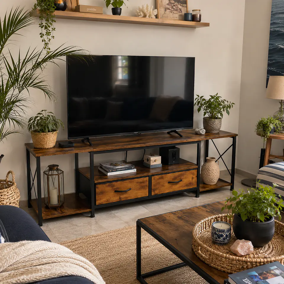 Rack Urban MDF y Metal 160 cm- TV Living Dormitorio  2