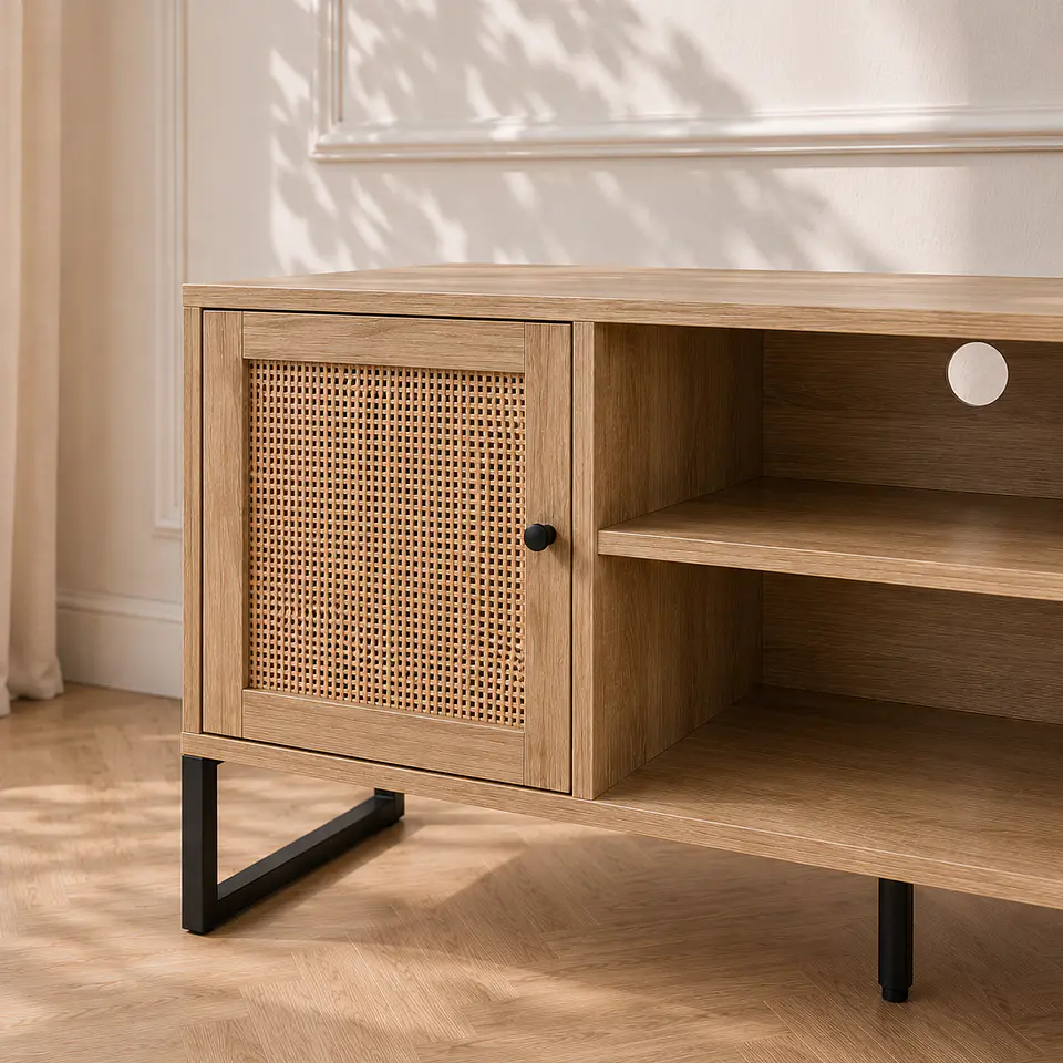 Rack o Buffet MDF Rattan 120cm- TV living dormitorio 6