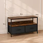 Rack Rustic 2 Cajones MDF Metal 98cm- Tv Living Dormitorio - Miniatura 2