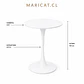 Mesa Tulip Bar Brisa MDF Metal Blanco 70cm- Terraza Restaurante Eventos - Miniatura 4