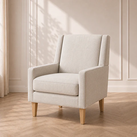 Sillón Elegance Lino Beige- Living Recepción